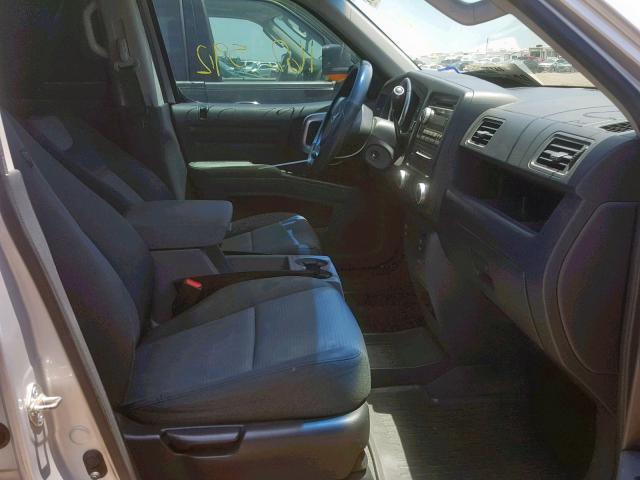 2HJYK16337H504953 - 2007 HONDA RIDGELINE SILVER photo 5