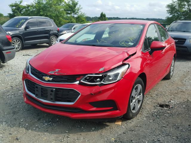 1G1BC5SM4H7236773 - 2017 CHEVROLET CRUZE LS RED photo 2