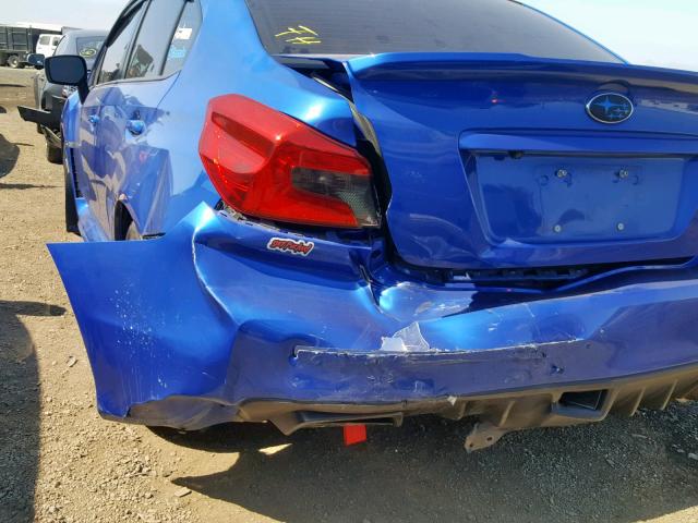 JF1VA1J68F9826083 - 2015 SUBARU WRX LIMITE BLUE photo 9