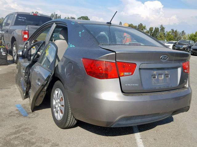 KNAFU4A21A5807795 - 2010 KIA FORTE EX CHARCOAL photo 3