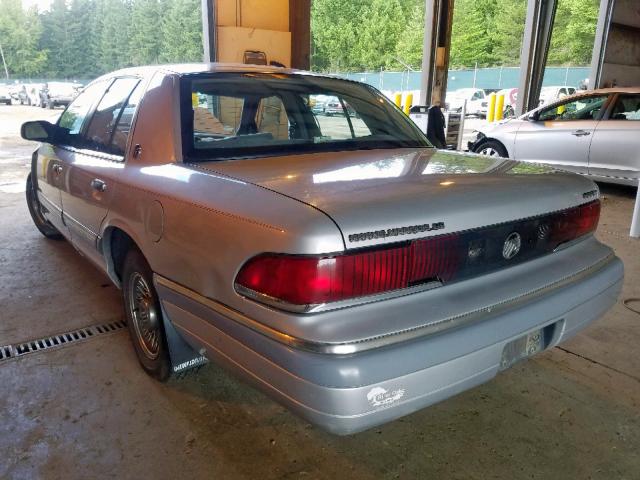 2MELM74W0PX656668 - 1993 MERCURY GRAND MARQ SILVER photo 3