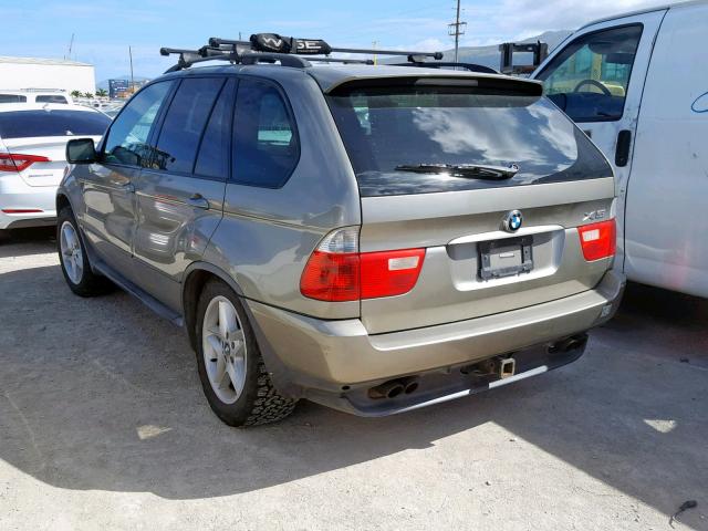 5UXFB53574LV06355 - 2004 BMW X5 4.4I TAN photo 3