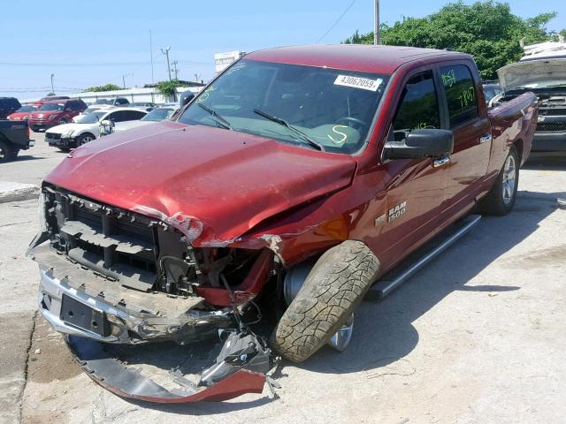 1C6RR7TTXES261179 - 2014 RAM 1500 SLT MAROON photo 2