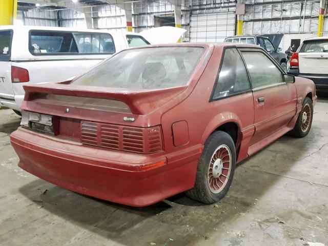 1FABP42EXHF127437 - 1987 FORD MUSTANG GT RED photo 4