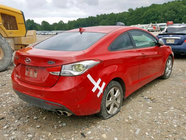 KMHDH6AE4DU009821 - 2013 HYUNDAI ELANTRA CO RED photo 4