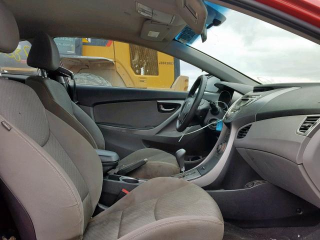 KMHDH6AE4DU009821 - 2013 HYUNDAI ELANTRA CO RED photo 5