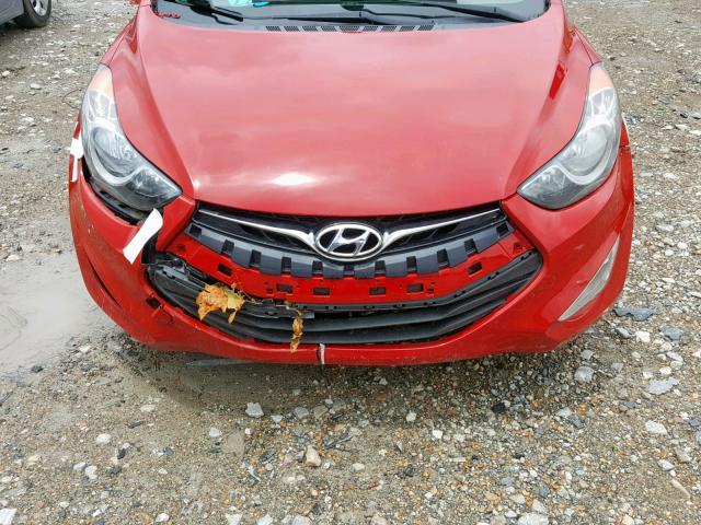 KMHDH6AE4DU009821 - 2013 HYUNDAI ELANTRA CO RED photo 9