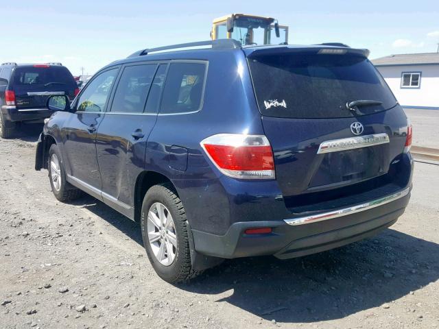 5TDBK3EH1BS061828 - 2011 TOYOTA HIGHLANDER GRAY photo 3