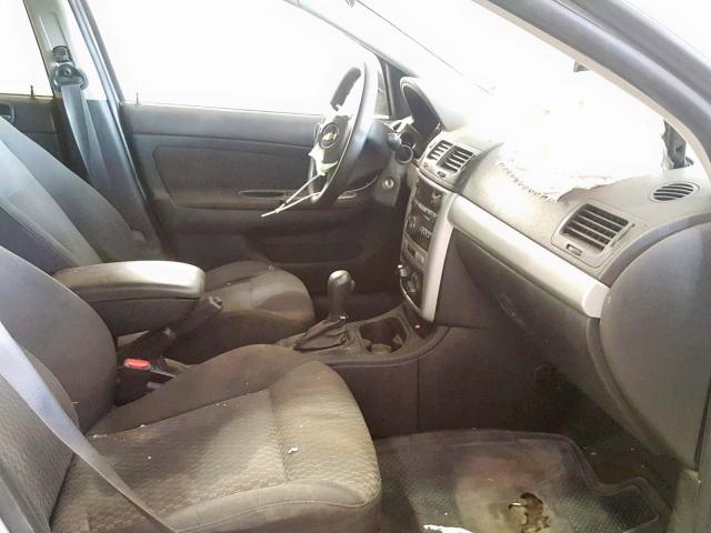 1G1AT58H597255730 - 2009 CHEVROLET COBALT LT SILVER photo 5