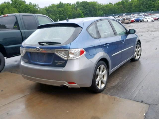 JF1GH63678H831119 - 2008 SUBARU IMPREZA OU BLUE photo 4