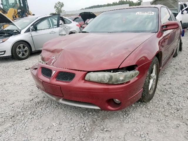 1G2WP12K41F128710 - 2001 PONTIAC GRAND PRIX BURGUNDY photo 2