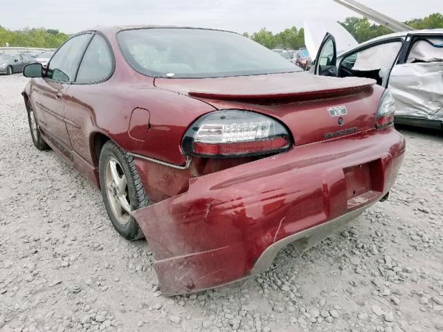 1G2WP12K41F128710 - 2001 PONTIAC GRAND PRIX BURGUNDY photo 3