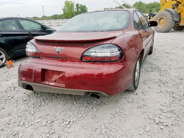 1G2WP12K41F128710 - 2001 PONTIAC GRAND PRIX BURGUNDY photo 4