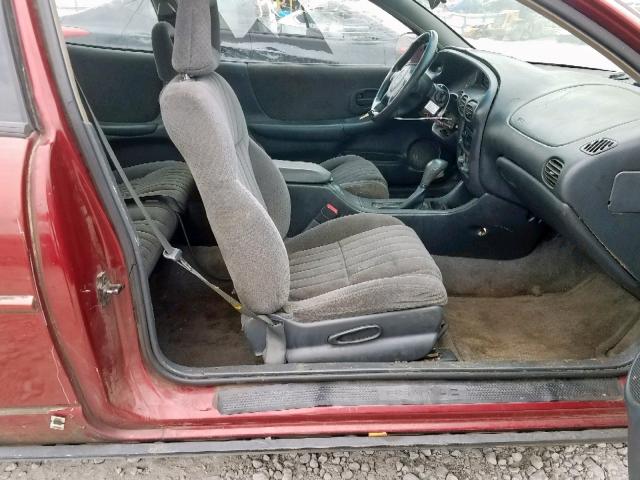 1G2WP12K41F128710 - 2001 PONTIAC GRAND PRIX BURGUNDY photo 5