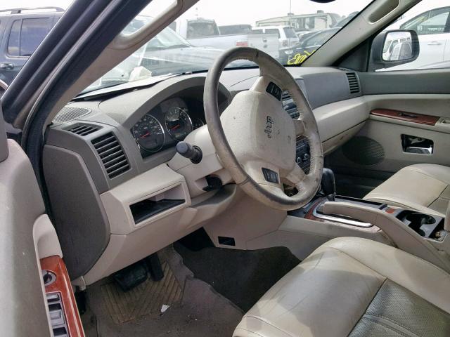 1J4HS58N15C624335 - 2005 JEEP GRAND CHER BEIGE photo 9