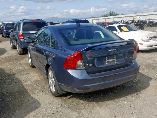 YV1MS382582402108 - 2008 VOLVO S40 2.4I BLUE photo 3