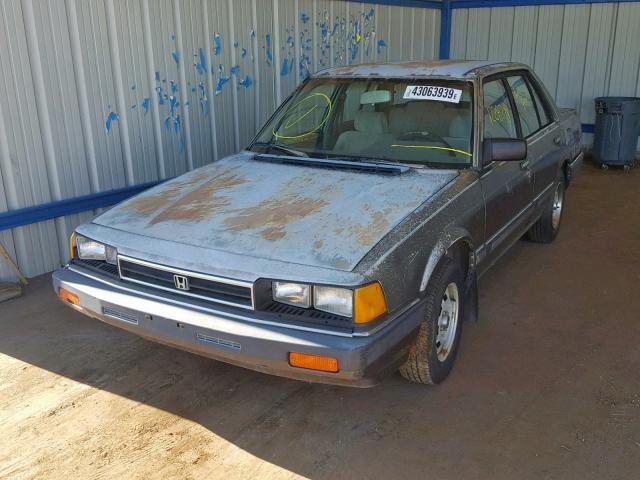 JHMAD5438FC078932 - 1985 HONDA ACCORD 180 GRAY photo 2