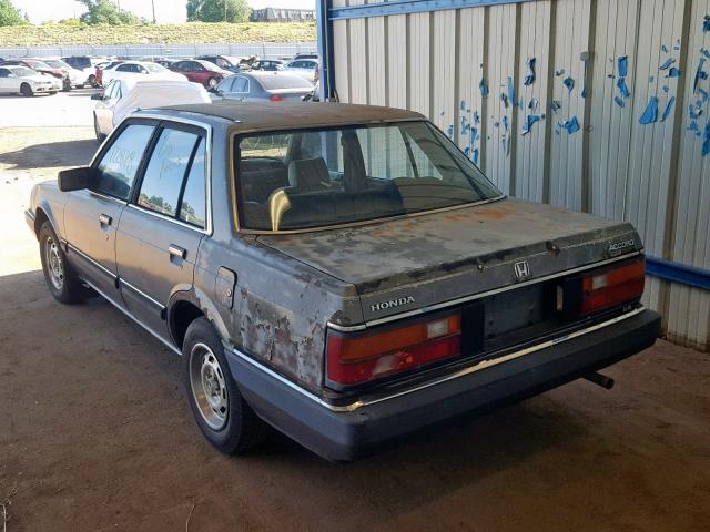 JHMAD5438FC078932 - 1985 HONDA ACCORD 180 GRAY photo 3