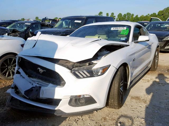 1FA6P8CF5F5342145 - 2015 FORD MUSTANG GT WHITE photo 2