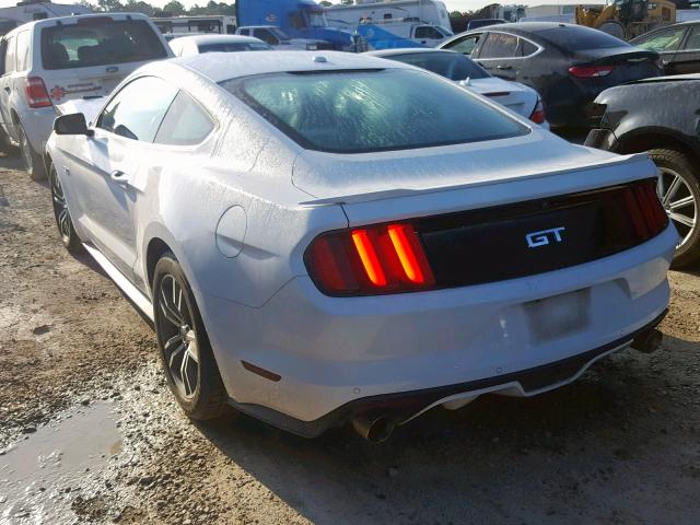 1FA6P8CF5F5342145 - 2015 FORD MUSTANG GT WHITE photo 3