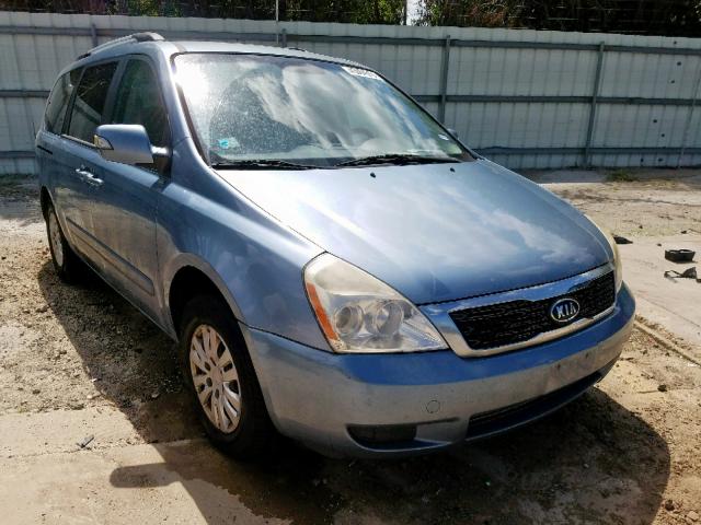 KNDMG4C75B6369689 - 2011 KIA SEDONA LX BLUE photo 1