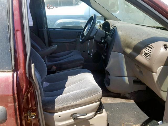 1B4GP25B92B653284 - 2002 DODGE CARAVAN SE BURGUNDY photo 5