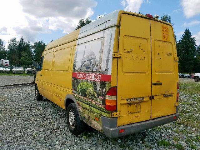 WD0PD744X55795892 - 2005 DODGE SPRINTER 2 YELLOW photo 3