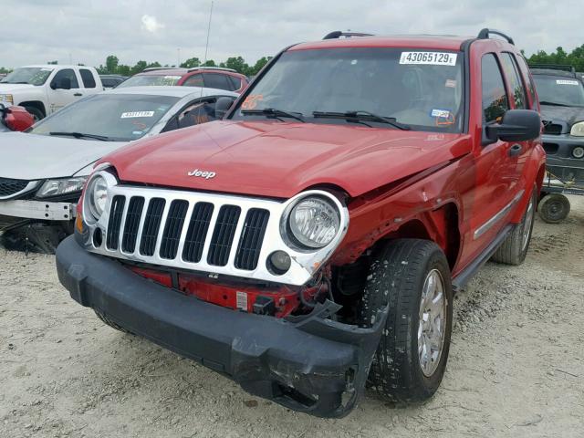 1J8GK58K05W603619 - 2005 JEEP LIBERTY LI RED photo 2