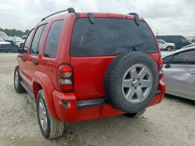 1J8GK58K05W603619 - 2005 JEEP LIBERTY LI RED photo 3