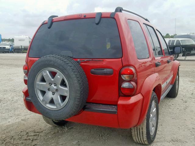 1J8GK58K05W603619 - 2005 JEEP LIBERTY LI RED photo 4