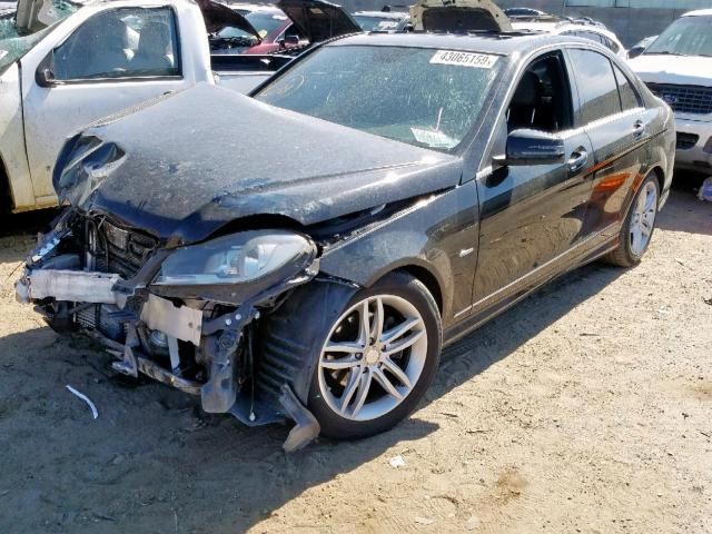 WDDGF4HB7CR231655 - 2012 MERCEDES-BENZ C 250 BLACK photo 2