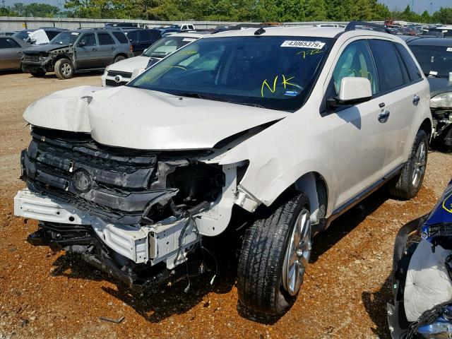 2FMDK3JC7BBA42331 - 2011 FORD EDGE SEL WHITE photo 2