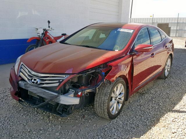 KMHFH4JG7EA382725 - 2014 HYUNDAI AZERA GLS RED photo 2