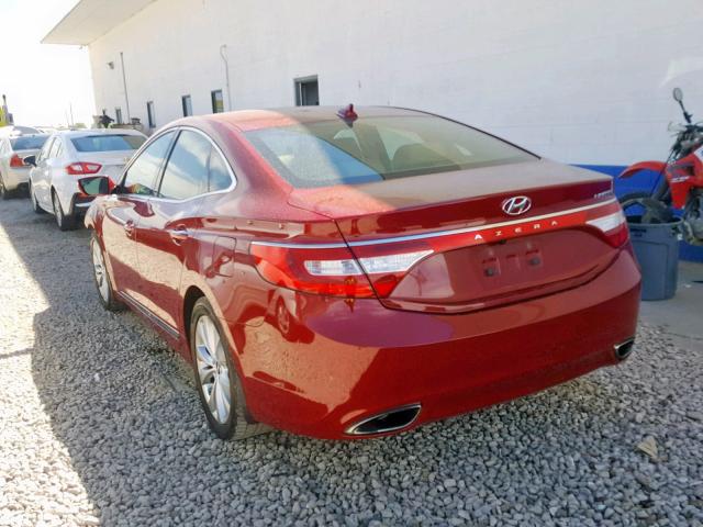 KMHFH4JG7EA382725 - 2014 HYUNDAI AZERA GLS RED photo 3