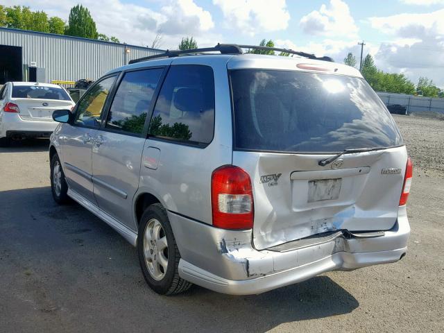 JM3LW28Y810198384 - 2001 MAZDA MPV WAGON SILVER photo 3