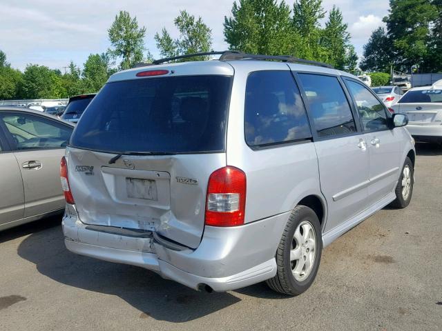 JM3LW28Y810198384 - 2001 MAZDA MPV WAGON SILVER photo 4