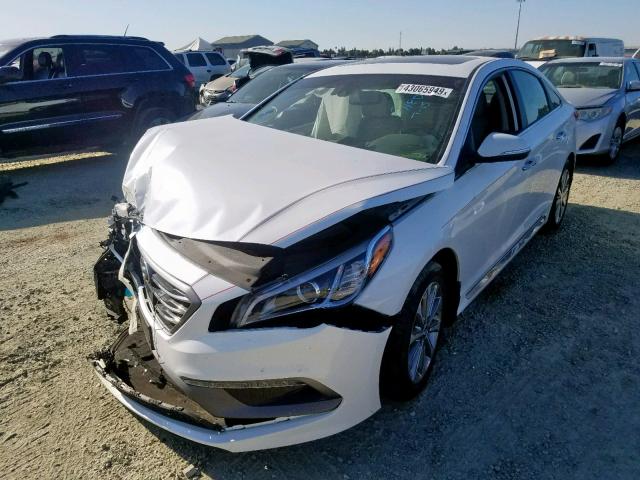 5NPE34AF3HH507982 - 2017 HYUNDAI SONATA SPO WHITE photo 2