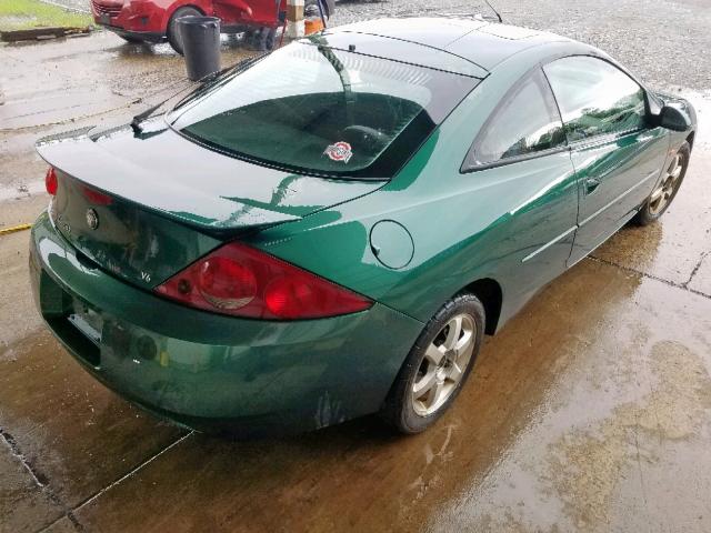 1ZWFT61L115616817 - 2001 MERCURY COUGAR V6 GREEN photo 4