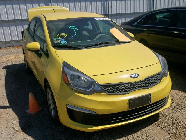 KNADM4A36G6553410 - 2016 KIA RIO LX YELLOW photo 1