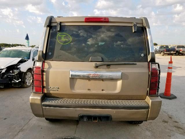 1J8HG58N66C123670 - 2006 JEEP COMMANDER TAN photo 9