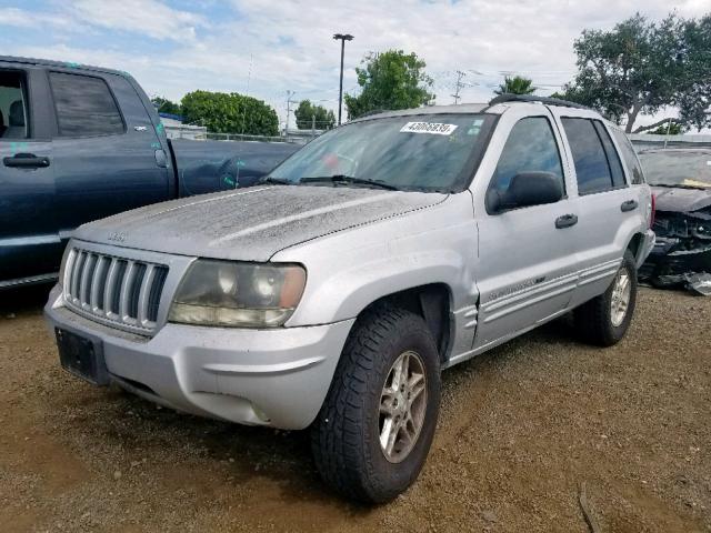 1J4GX48N04C351023 - 2004 JEEP GRAND CHER SILVER photo 2