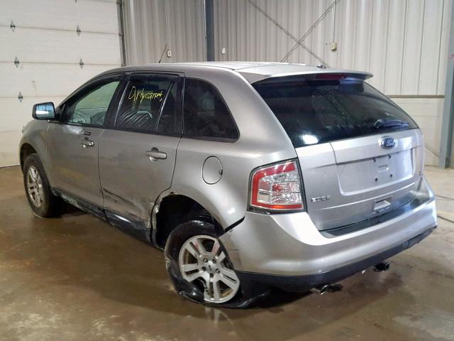 2FMDK48C58BA11194 - 2008 FORD EDGE SEL SILVER photo 3