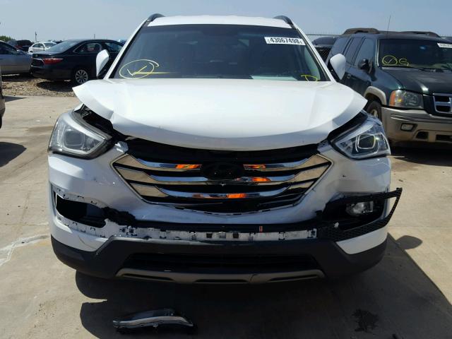 5XYZU3LA5EG211729 - 2014 HYUNDAI SANTA FE S WHITE photo 9