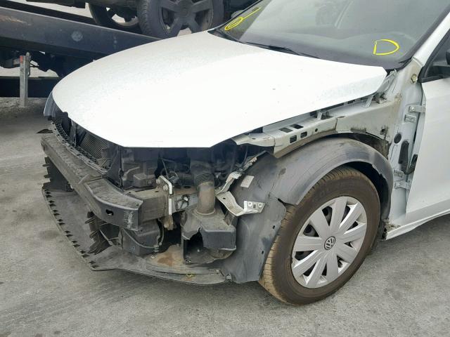 3VW2K7AJ3FM330477 - 2015 VOLKSWAGEN JETTA BASE WHITE photo 9