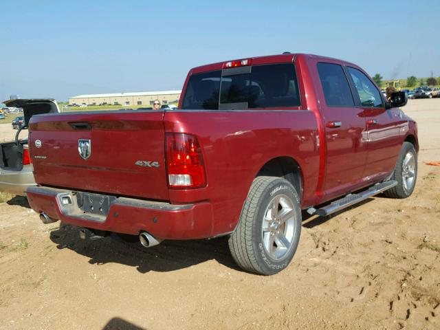 1C6RD7PT6CS348342 - 2012 DODGE RAM 1500 L MAROON photo 4