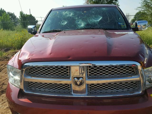 1C6RD7PT6CS348342 - 2012 DODGE RAM 1500 L MAROON photo 9