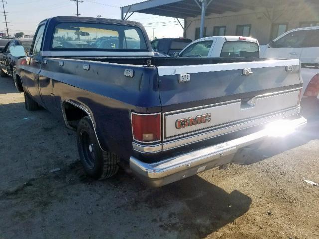 1GTEC14F0GJ500536 - 1986 GMC C1500 BLUE photo 3