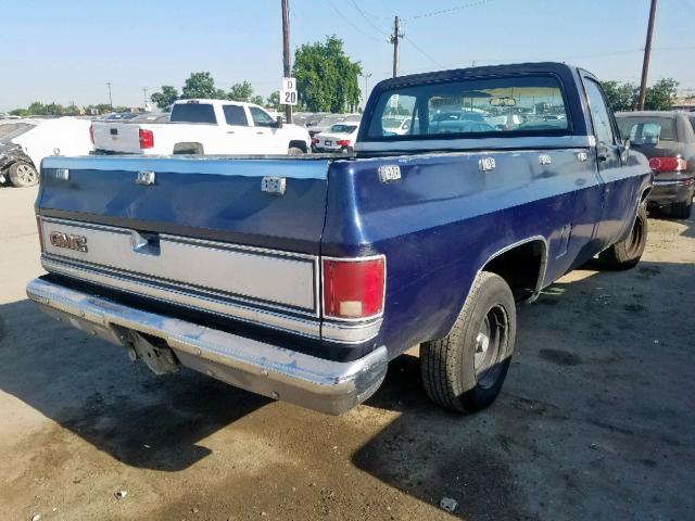 1GTEC14F0GJ500536 - 1986 GMC C1500 BLUE photo 4