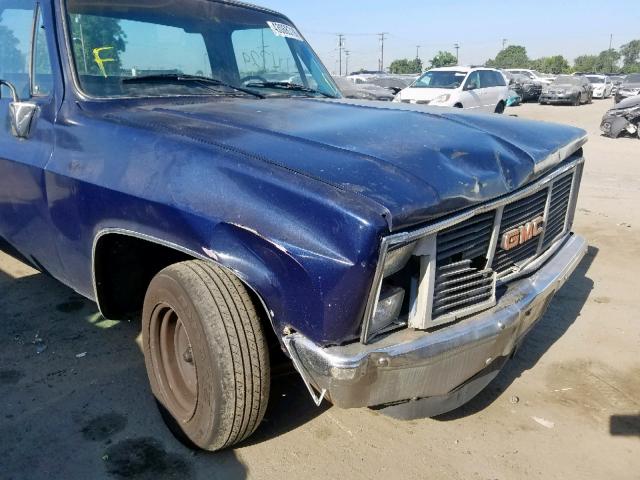 1GTEC14F0GJ500536 - 1986 GMC C1500 BLUE photo 9