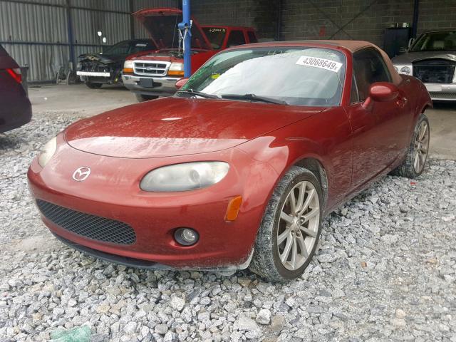 JM1NC25F870136649 - 2007 MAZDA MX-5 MIATA BURGUNDY photo 2